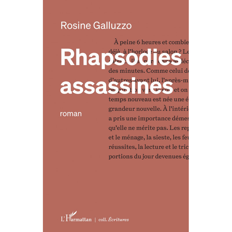 Rhapsodies assassines de Galluzzo Rosine