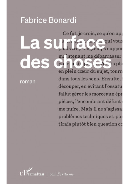 La surface des choses de Bonardi Fabrice